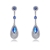 Picture of New Season Blue Platinum Plated Dangle Earrings with SGS/ISO Certification