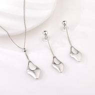 Picture of Fashion Big Platinum Plated 2 Piece Jewelry Set