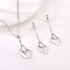 Show details for Fashion Big Platinum Plated 2 Piece Jewelry Set