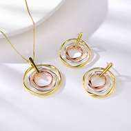 Picture of Multi-tone Plated Zinc Alloy 2 Piece Jewelry Set with Speedy Delivery