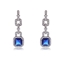 Show details for Top Cubic Zirconia Blue Dangle Earrings