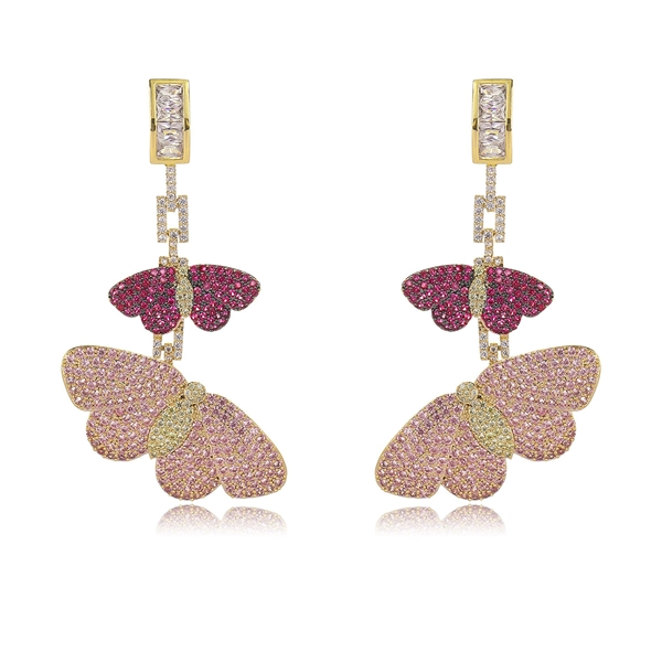 Picture of Need-Now Pink Luxury Dangle Earrings with Full Guarantee