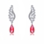 Picture of Great Value Red Platinum Plated Dangle Earrings with Full Guarantee