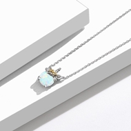 Picture of Low Cost 925 Sterling Silver Platinum Plated Pendant Necklace with Low Cost