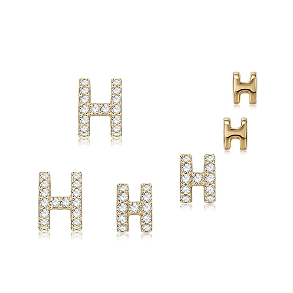 Picture of Inexpensive Gold Plated White Stud Earrings from Reliable Manufacturer