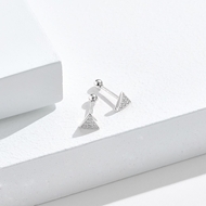Picture of Sparkly Small 925 Sterling Silver Stud Earrings