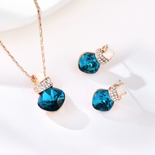 Show details for Long-Term Supplier Dark Blue Crystal 2 Pieces Jewelry Sets