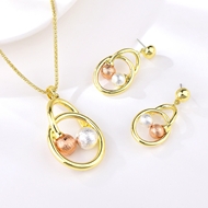 Show details for Best Small Multi-tone Plated 2 Piece Jewelry Set