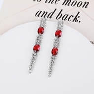 Picture of Featured Red Big Dangle Earrings with Full Guarantee