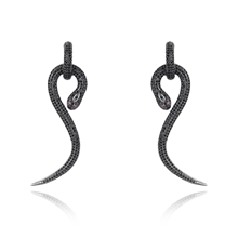 Show details for Famous Casual Gunmetal Plated Dangle Earrings