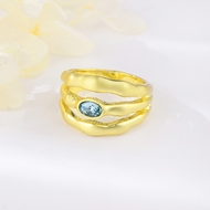 Picture of Zinc Alloy Blue Fashion Ring As a Gift