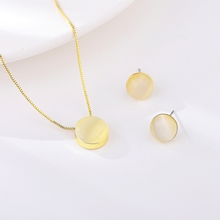 Show details for Attractive White Opal 2 Piece Jewelry Set with No-Risk Return