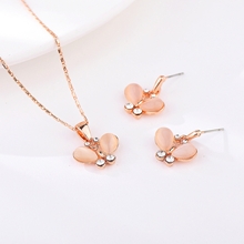 Show details for Eye-Catching White Opal 2 Piece Jewelry Set with Member Discount