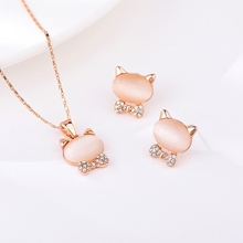 Show details for Low Cost Rose Gold Plated White 2 Piece Jewelry Set with Low Cost