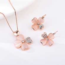 Show details for Zinc Alloy Rose Gold Plated 2 Piece Jewelry Set from Certified Factory