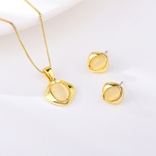 Show details for Bulk Gold Plated Opal 2 Piece Jewelry Set Exclusive Online