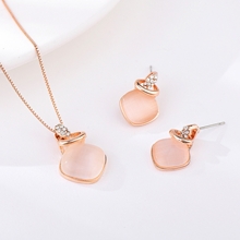 Show details for Wholesale Rose Gold Plated Classic 2 Piece Jewelry Set with No-Risk Return