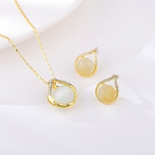Show details for Buy Gold Plated Opal 2 Piece Jewelry Set with Low Cost