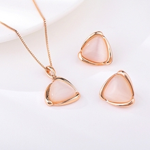 Show details for Classic Rose Gold Plated 2 Piece Jewelry Set of Original Design