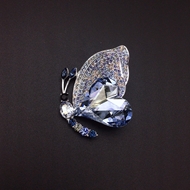 Show details for Impressive Blue Zinc Alloy Brooche Factory Direct