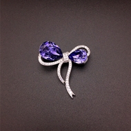 Show details for Nickel Free Purple Medium Brooche at Great Low Price