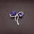 Picture of Nickel Free Purple Medium Brooche at Great Low Price