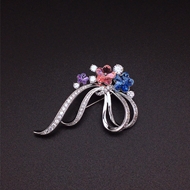 Show details for Hot Selling Platinum Plated Zinc Alloy Brooche from Certified Factory