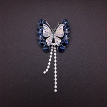 Show details for Filigree Swarovski Element Platinum Plated Brooche