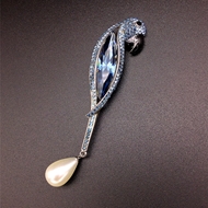 Show details for Shop Platinum Plated Zinc Alloy Brooche with Full Guarantee