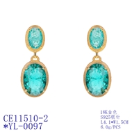 Picture of Copper or Brass Cubic Zirconia Dangle Earrings with Unbeatable Quality