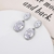 Picture of Big Platinum Plated Dangle Earrings with Fast Shipping