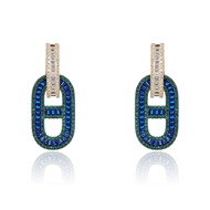 Picture of Attractive Blue Copper or Brass Dangle Earrings at Super Low Price