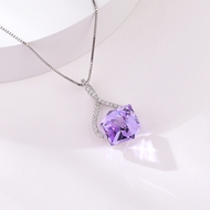Show details for Zinc Alloy Purple Pendant Necklace with 3~7 Day Delivery