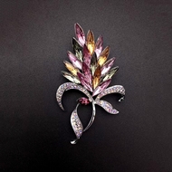 Show details for Famous Swarovski Element Zinc Alloy Brooche