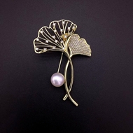 Show details for Small Gold Plated Brooche with No-Risk Return