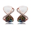 Show details for Medium Rose Gold Plated Stud Earrings of Original Design