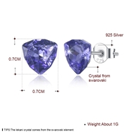 Picture of Charming Purple 925 Sterling Silver Stud Earrings
