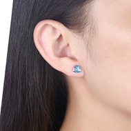 Picture of Charming Blue Cubic Zirconia Stud Earrings As a Gift