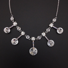 Show details for Bling Big Swarovski Element Short Chain Necklace