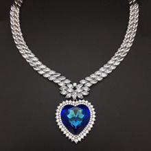 Show details for Need-Now Blue Love & Heart Short Chain Necklace from Editor Picks