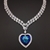 Picture of Love & Heart Platinum Plated Short Chain Necklace with Worldwide Shipping