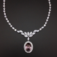 Show details for Popular Swarovski Element Zinc Alloy Short Chain Necklace