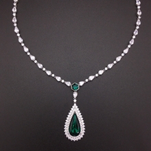 Show details for Bling Big Swarovski Element Short Chain Necklace