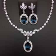 Show details for Irresistible Blue Big 2 Piece Jewelry Set As a Gift