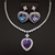 Picture of Love & Heart Platinum Plated 2 Piece Jewelry Set Online Only