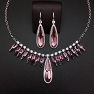 Show details for New Season Purple Zinc Alloy 2 Piece Jewelry Set with SGS/ISO Certification