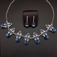 Show details for Platinum Plated Swarovski Element 2 Piece Jewelry Set from Certified Factory