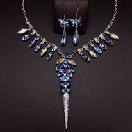 Show details for Fashion Swarovski Element Blue 2 Piece Jewelry Set