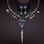 Picture of Fashion Swarovski Element Blue 2 Piece Jewelry Set