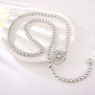 Show details for Impressive White Big Y Necklace with Low MOQ